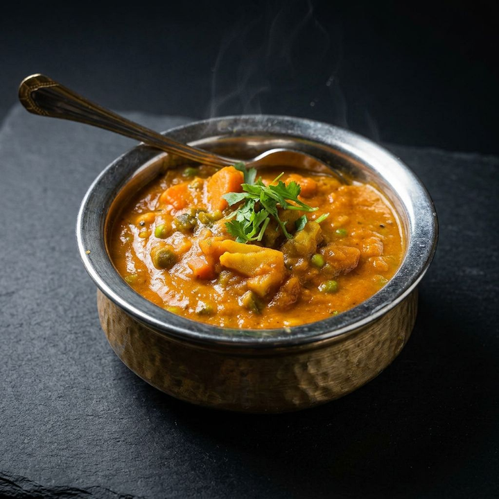 Mixed vegetable curry with seasonal vegetables at Taj Indian Cuisine & Bar in Madison, Wisconsin